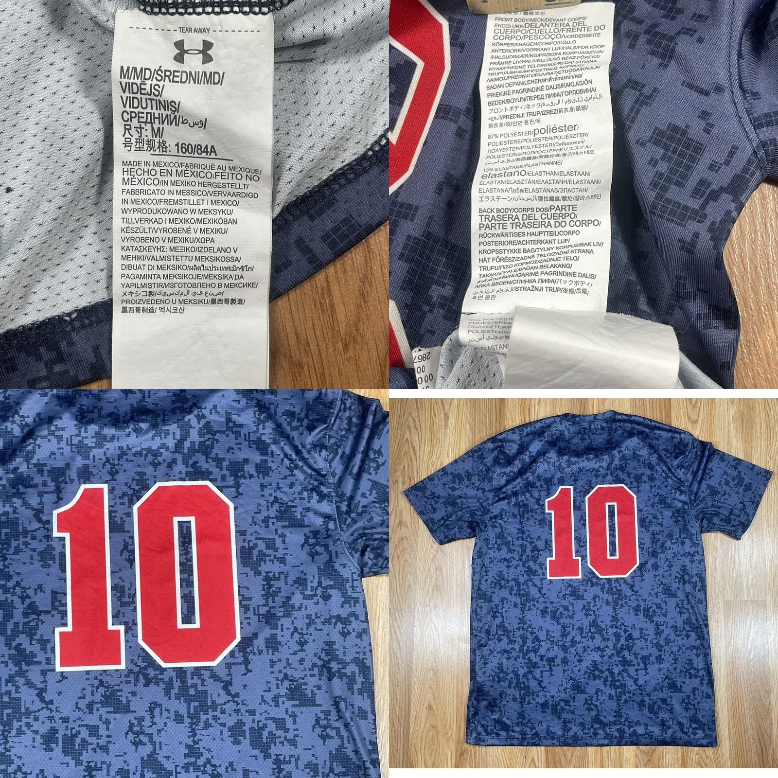 Under Armour Under Armour Mens M Medium T-Shirt Bulldogs #10 Blue CrewNeck Polyester Blend Size US M / EU 48-50 / 2 - 8 Thumbnail