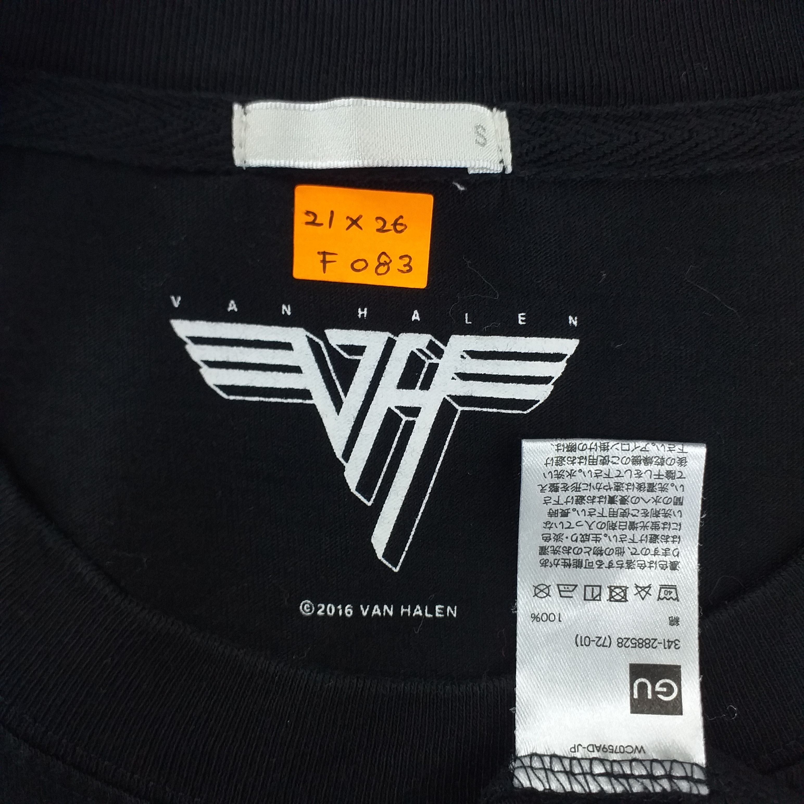 Band Tees Van Halen Live 1982 Band Large Tee -F083 Size US L / EU 52-54 / 3 - 4 Thumbnail