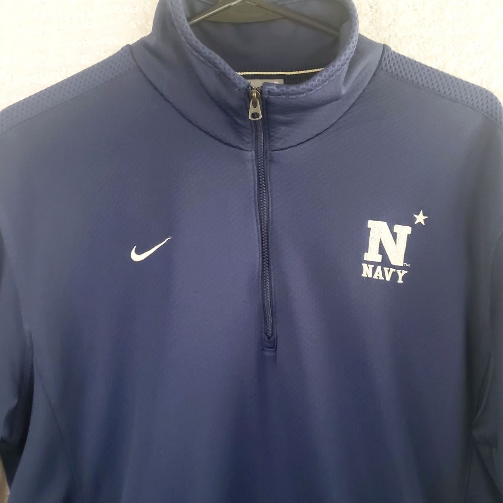 Nike Nike Naval Academy Men's Quarter Zip Pullover Long Sleeve Navy Blue 1/4 Zip Size US S / EU 44-46 / 1 - 6 Thumbnail