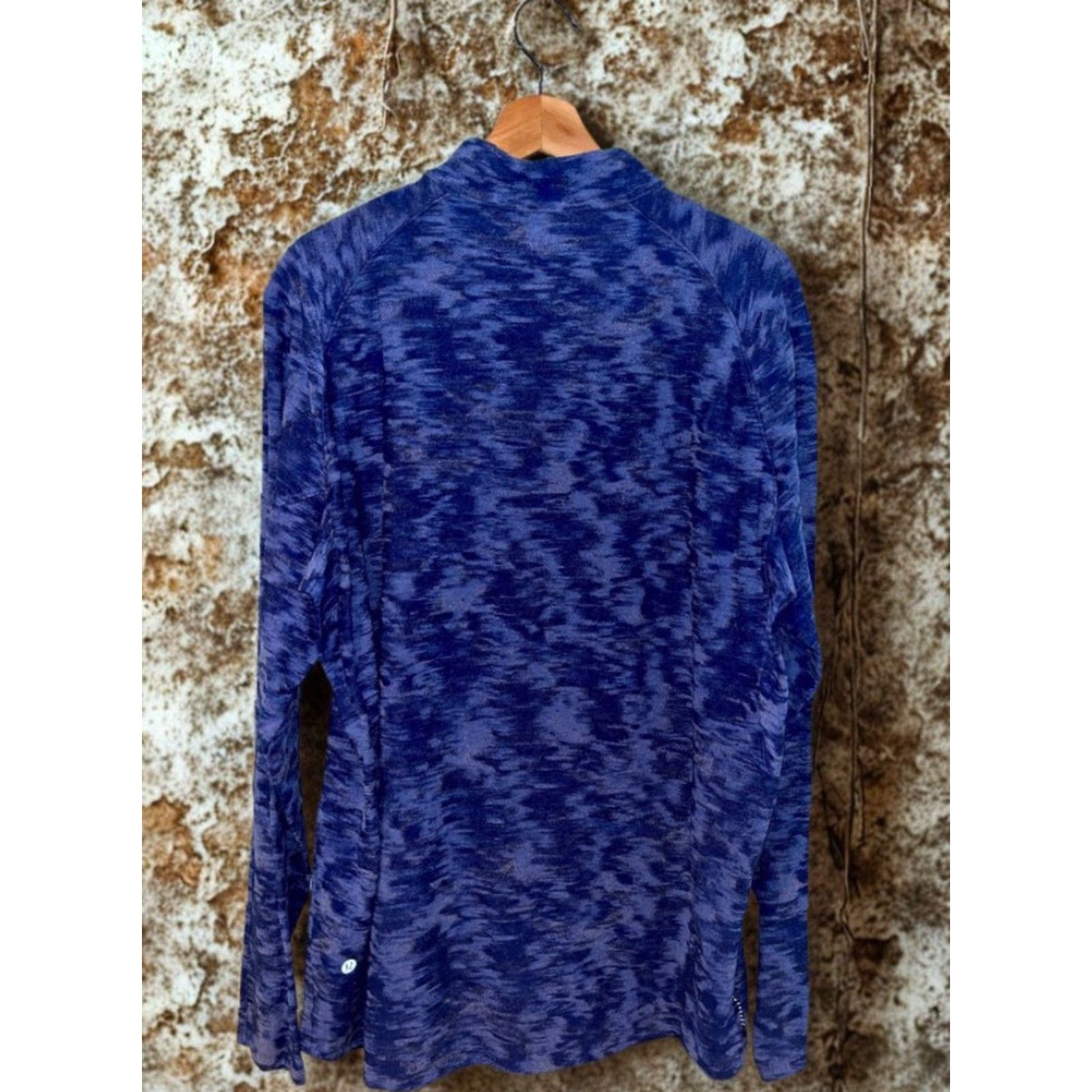 Lululemon Lululemon Surge Warm Half Zip Pullover Blue Camo Rulu Running Gym Mens XL Size US XL / EU 56 / 4 - 4 Thumbnail