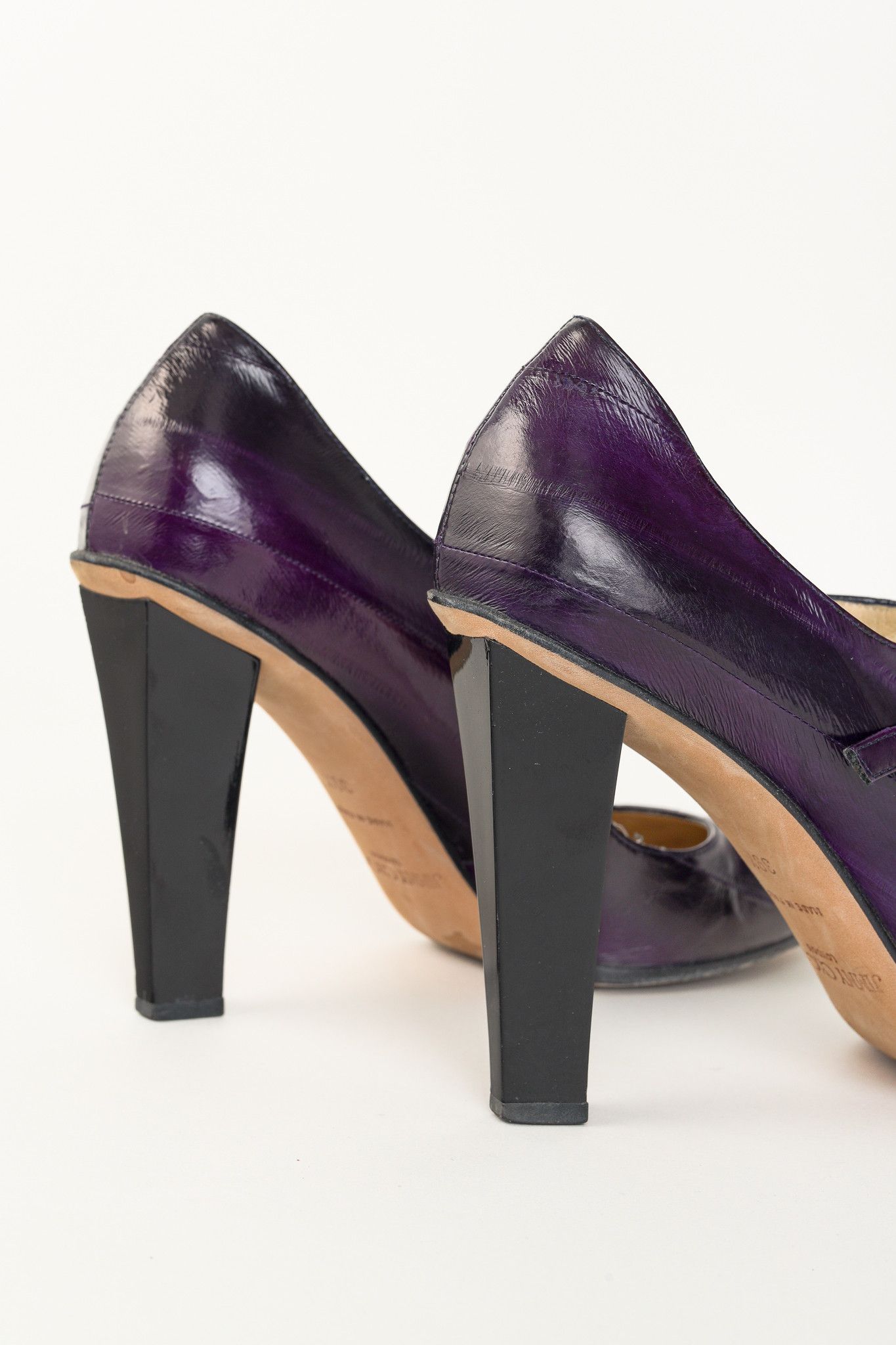 Jimmy Choo Jimmy Choo Kiln Purple Eel Mary Jane Pumps Size US 9 / IT 39 - 3 Thumbnail