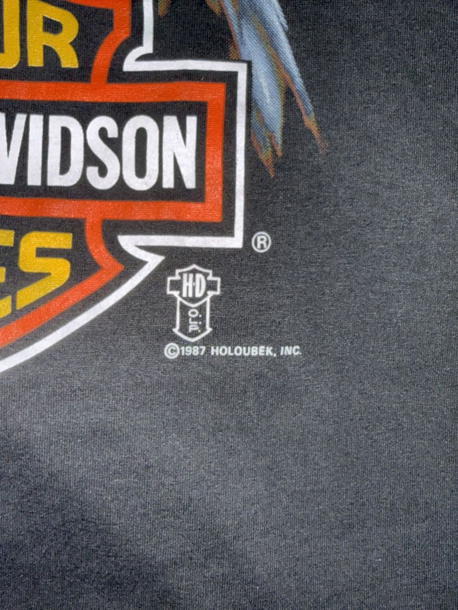 Harley Davidson Vintage 1987 Harley-Davidson Eagle T-Shirt Size US XL / EU 56 / 4 - 3 Thumbnail