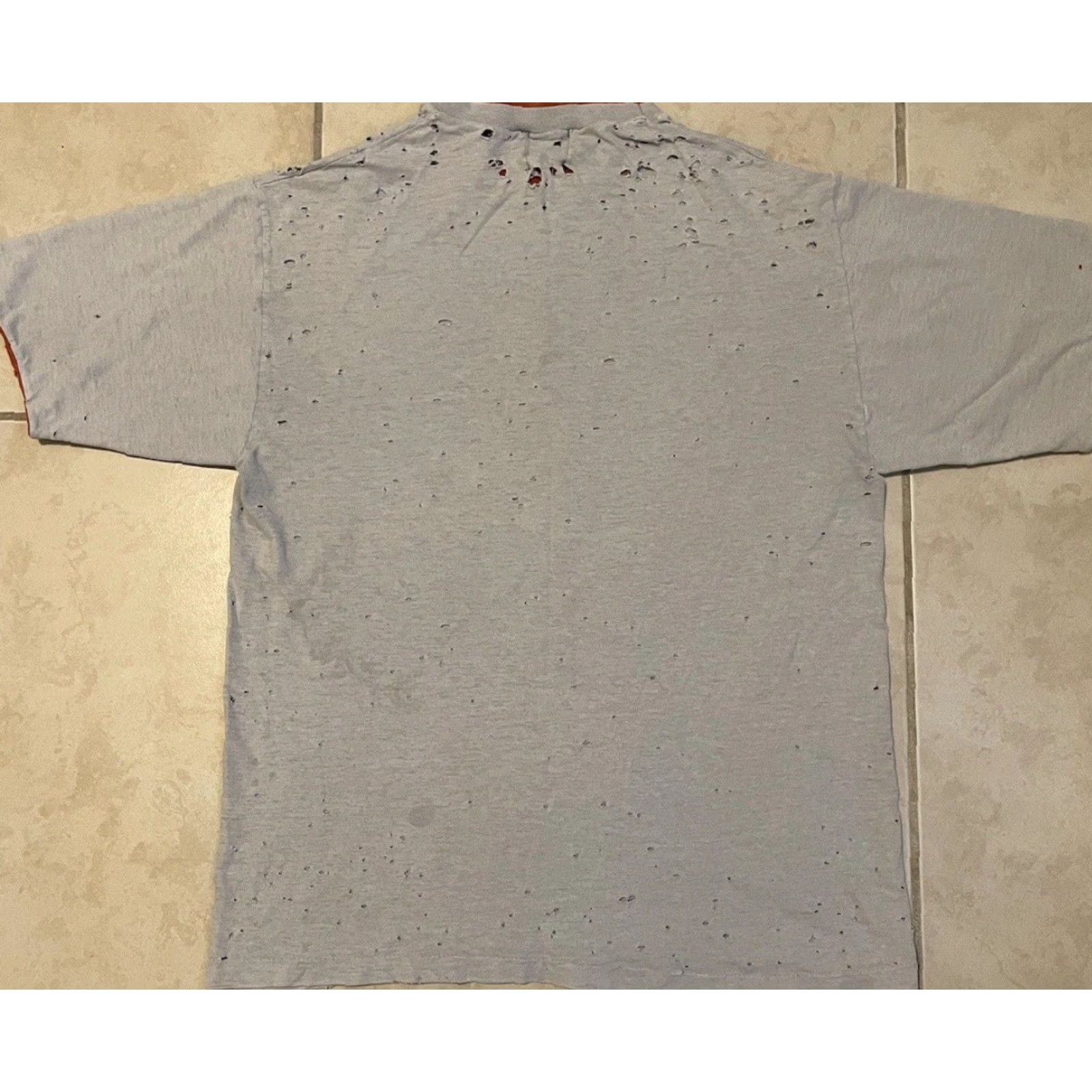 Thrasher VINTAGE Detroit Red Wings Shirt Mens XL Gray Distressed Thrashed 90s Grunge Punk NHL Ice Hockey USA Michigan Furst Of A Kind Destroyed Size US XL / EU 56 / 4 - 2 Thumbnail