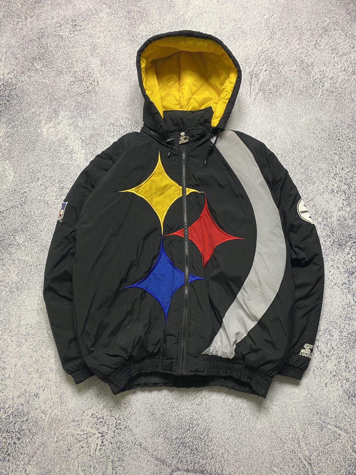 image of Vintage 90’S Starter Nfl Pittsburgh Steelers Jacket in Black, Men's (Size Large)