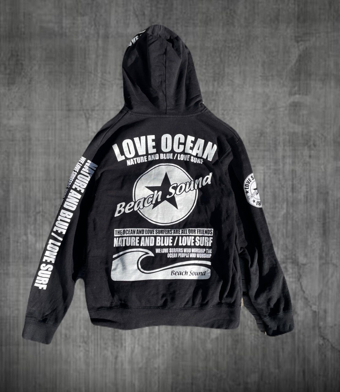 If Six Was Nine 2000s Japanese archive Gyaruo Surf Poem Full-Zip Hoodie Y2K Size US M / EU 48-50 / 2 - 1 Thumbnail