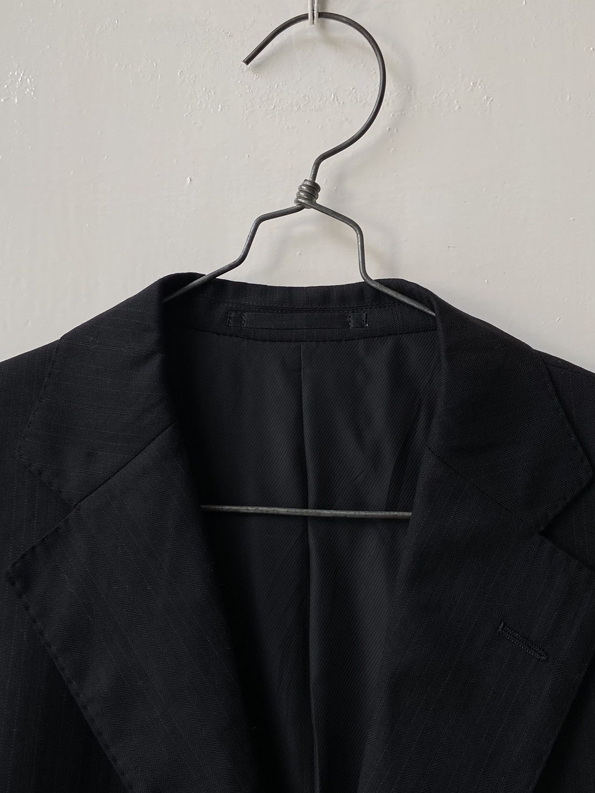 Loro Piana LORO PIANA VISARUNO Black Suit Size 50L - 5 Thumbnail