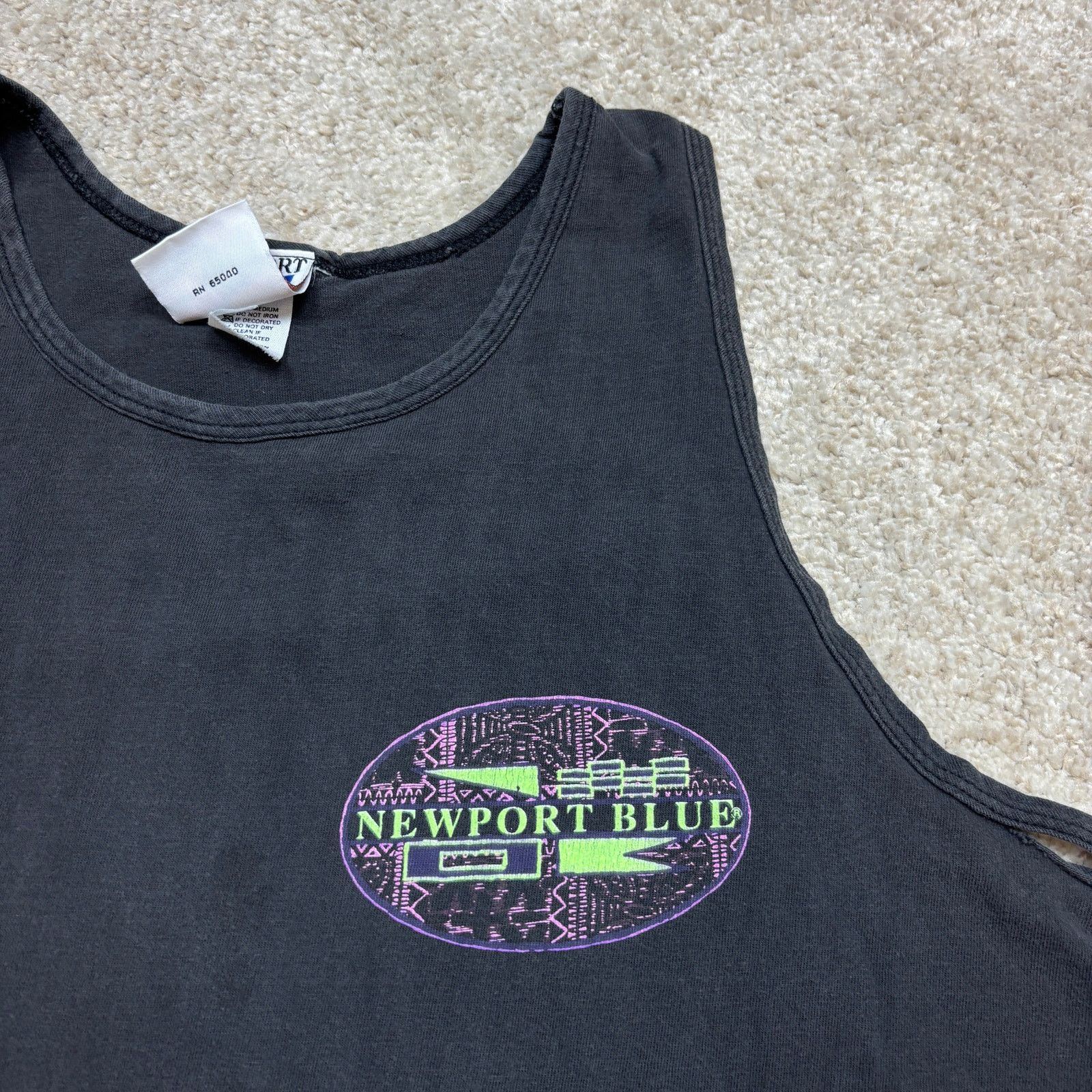 Vintage Vintage 1991 Newport Blue Tank Top Men's Large Beach Lounge Size US L / EU 52-54 / 3 - 4 Thumbnail