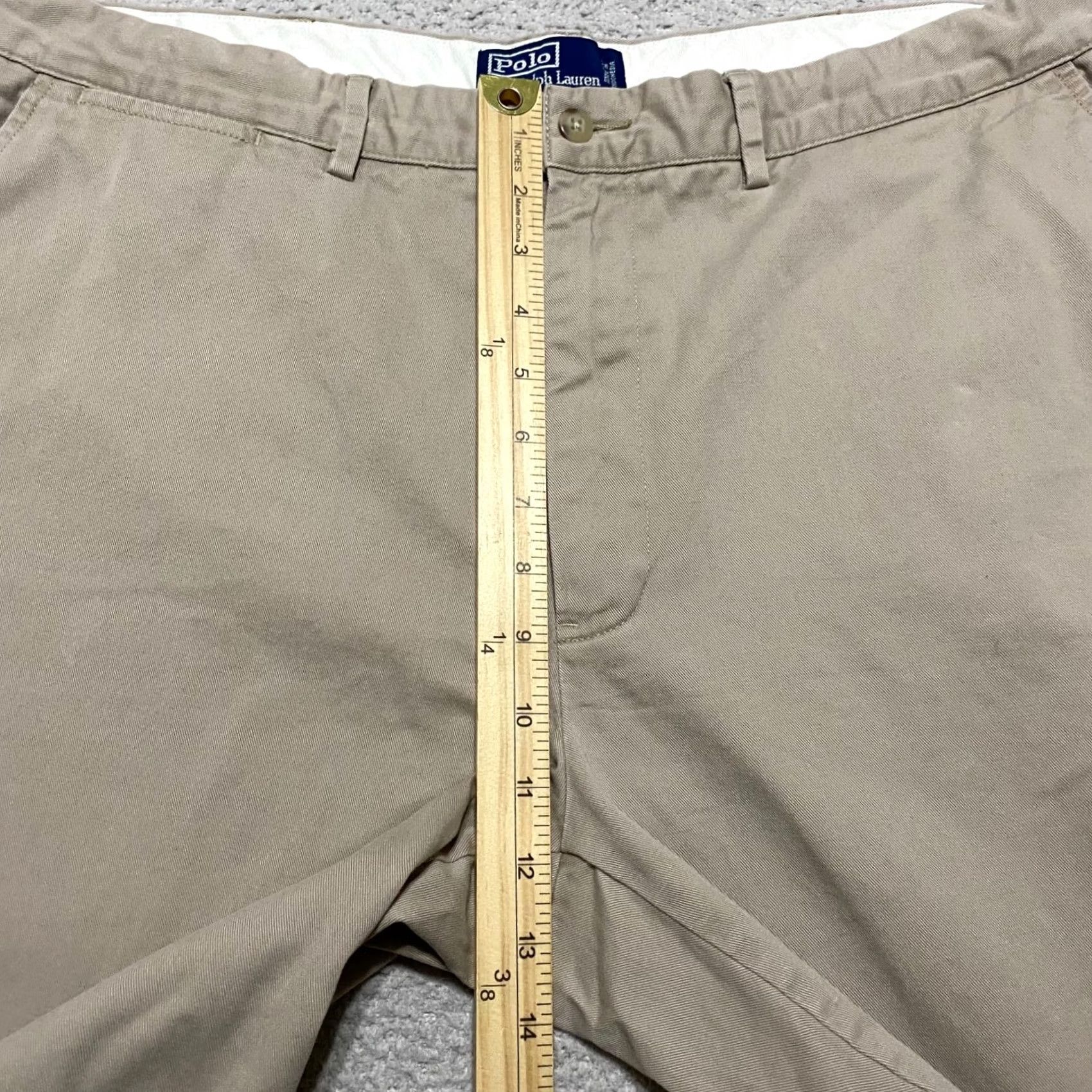 Polo Ralph Lauren Polo Ralph Lauren Mens Shorts Beige Chino 38 Inseam 9" Mid Rise Flat Front Casual Pockets (Regular) Tan Beige Mens Size US M / EU 48-50 / 2 - 6 Thumbnail