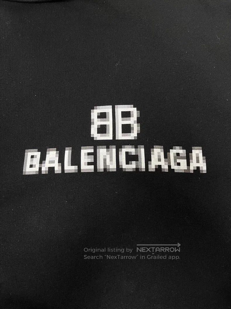 Balenciaga Balenciaga Letter Logo Pattern Hooded Long Sleeve Sweatshi Size XL / US 12-14 / IT 48-50 - 5 Thumbnail