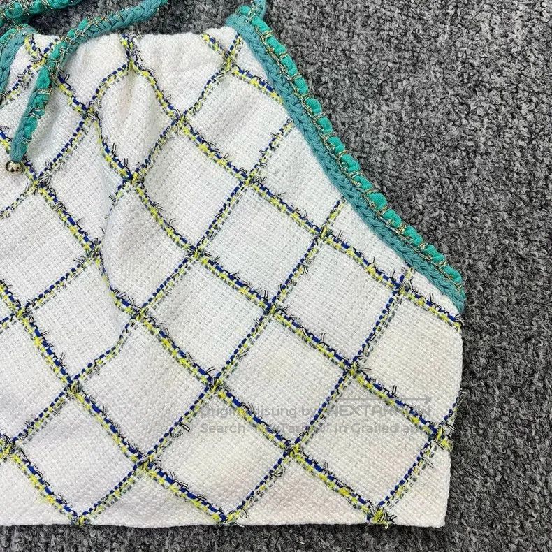 Chanel Chanel Woven Plaid Halter Top. Size US XS / EU 42 / 0 - 3 Thumbnail