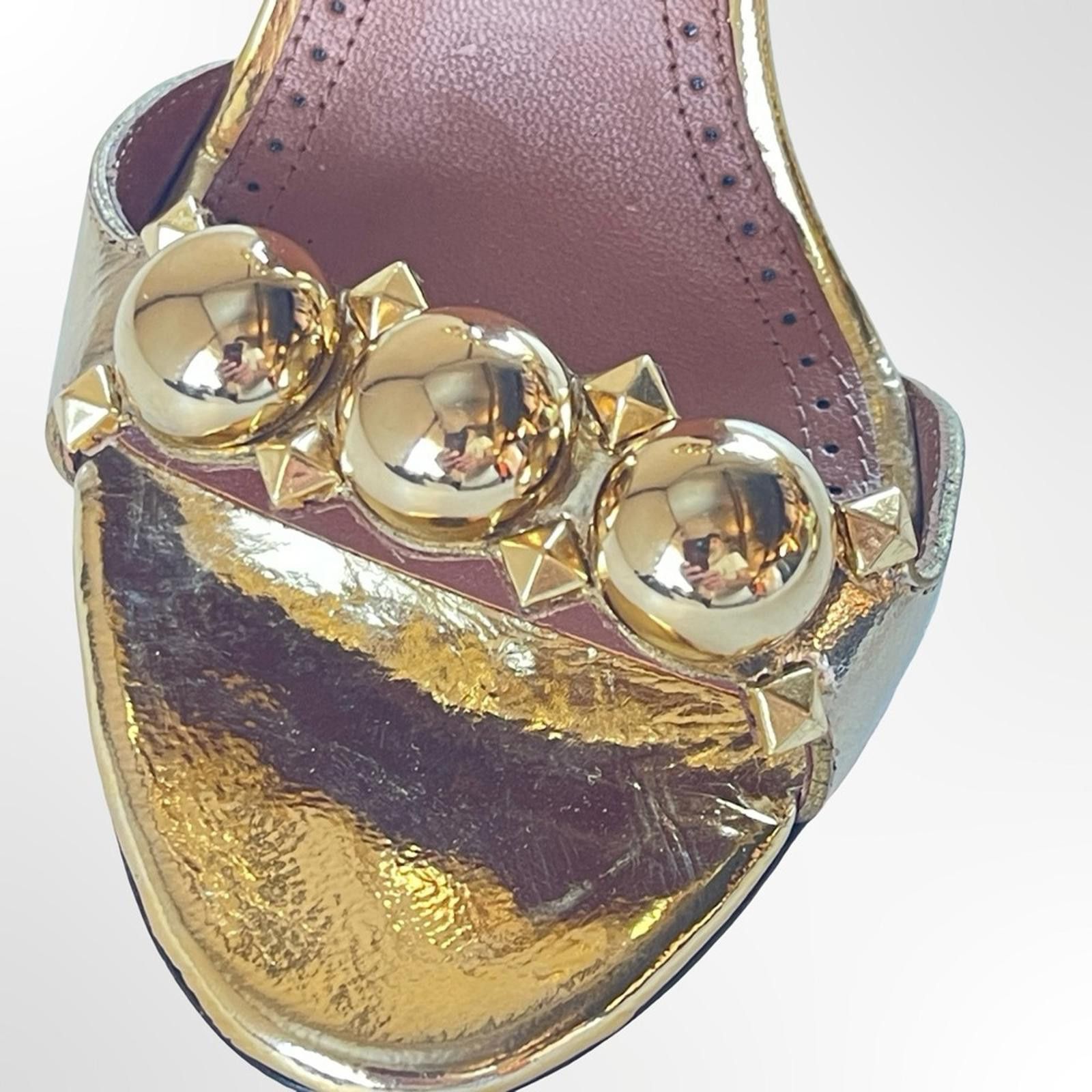Alaia ALAIA La Bombe Elegant Gold Women's Heels NWOT size 6.5 Size US 6.5 / IT 36.5 - 6 Thumbnail