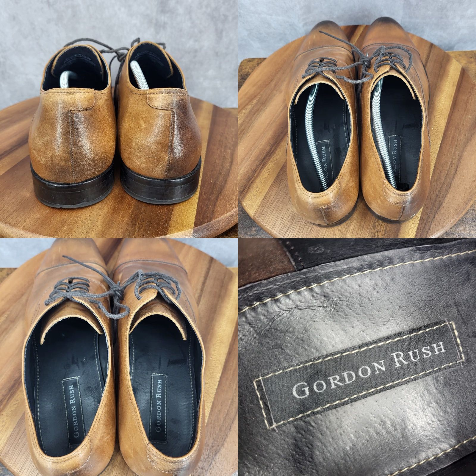 Gordon Rush Oxford Shoes Mens 13 Brown Leather Derby Cap Toe Dress Shoes  Work