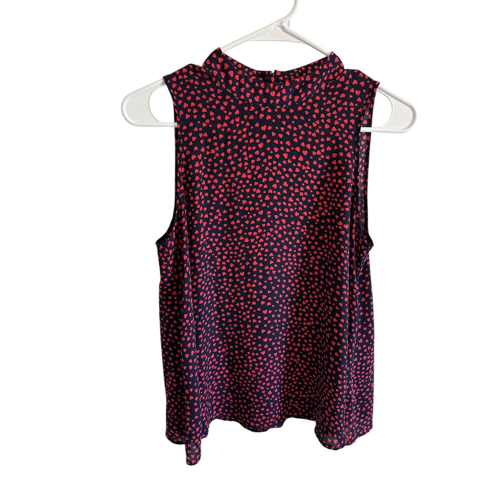 Other Womens Small Red Black Heart Print High Neck Sleeveless Tank Size S / US 4 / IT 40 - 5 Thumbnail