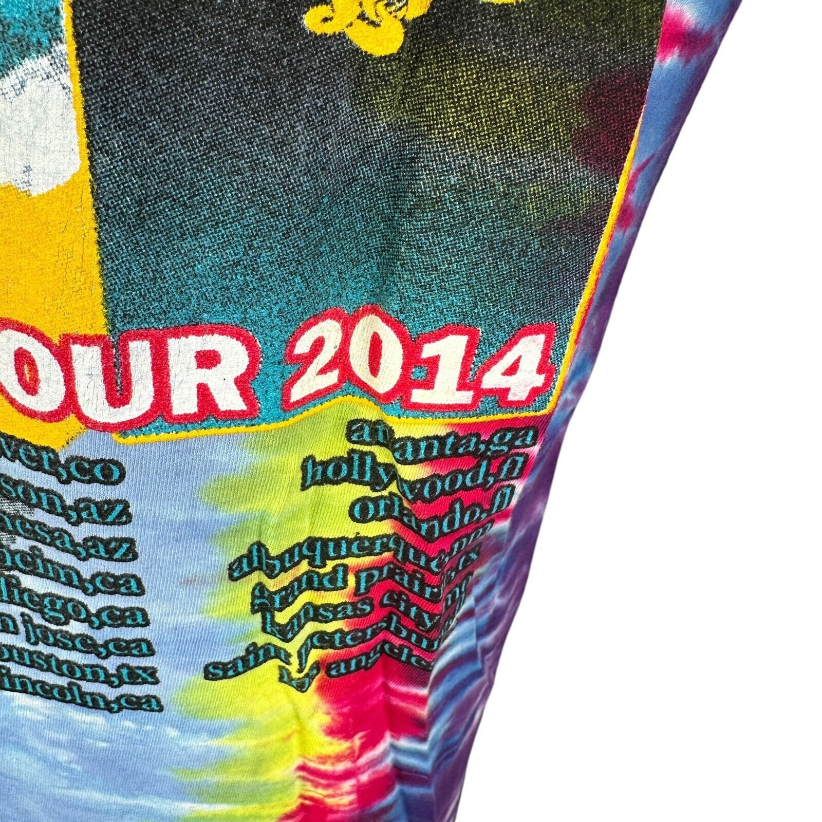 Fruit Of The Loom Yes Rock Band T-Shirt Mens Medium Tie Dye 2014 Summer Tee Size US M / EU 48-50 / 2 - 5 Thumbnail