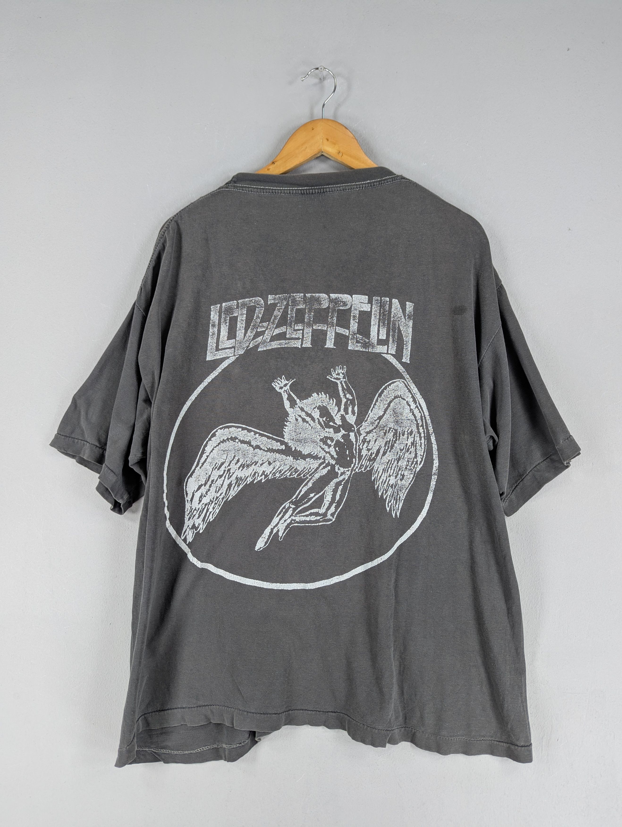 Band Tees 90s THRASHED Led Zeppelin Jimmy Page Robert Plant Band Tee Size US L / EU 52-54 / 3 - 17 Thumbnail