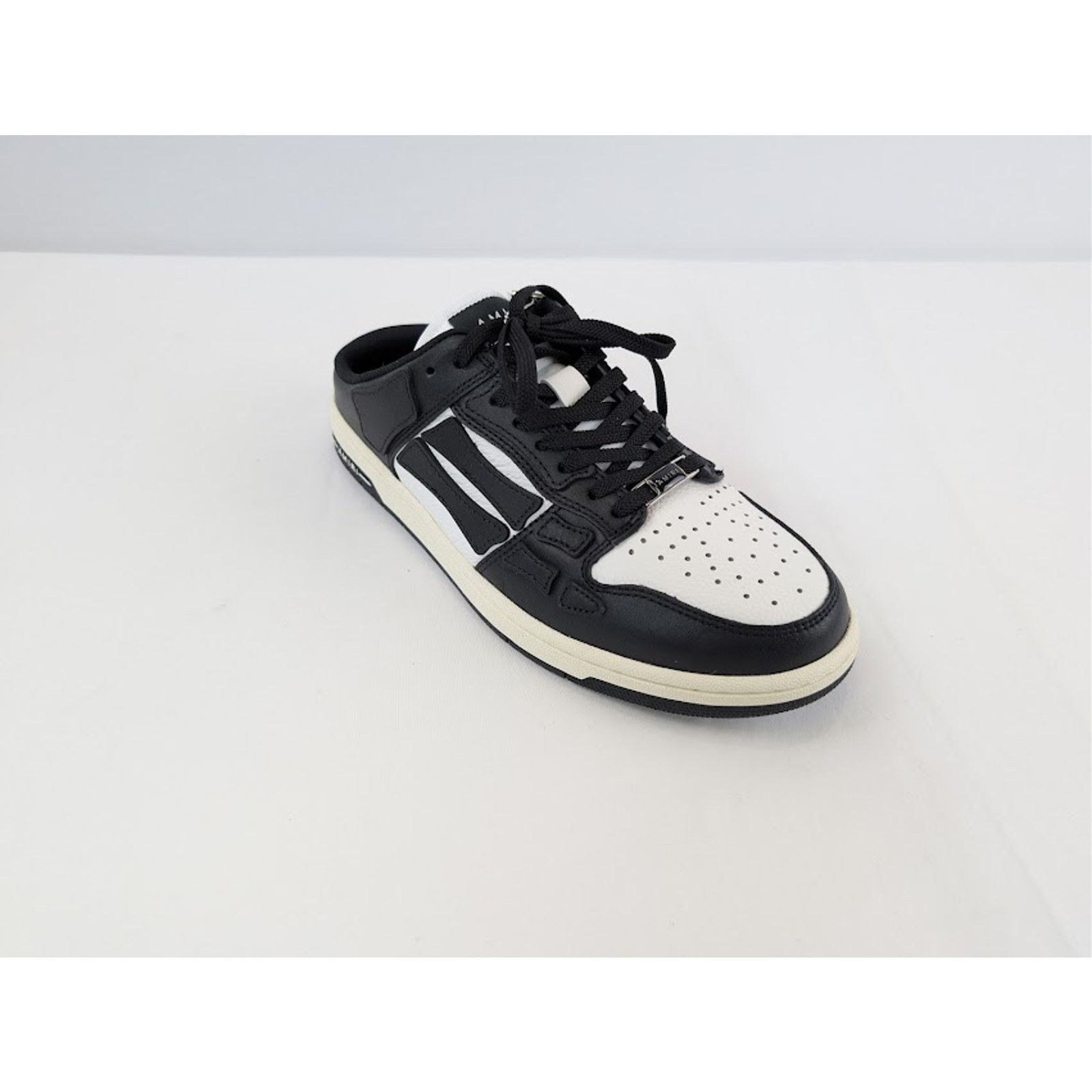 Amiri o1rshd1 Skel Low Top Mule Sneakers in Black / White Size US 10 / EU 43 - 3 Thumbnail