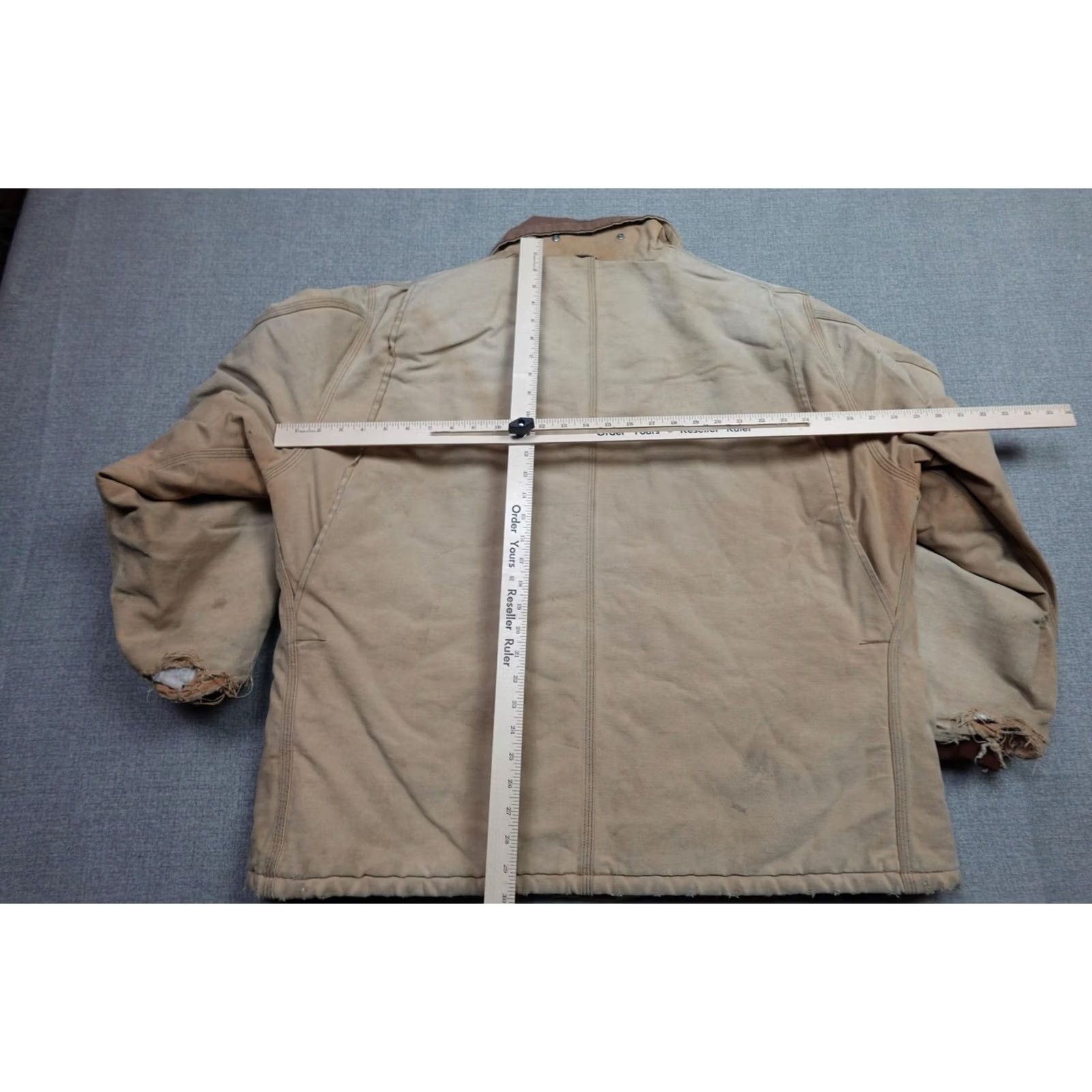 Carhartt VINTAGE Carhartt Jacket Coat Parka Men XL Beige Duck Canvas Workwear Distressed Faded Parka Size US XL / EU 56 / 4 - 6 Thumbnail