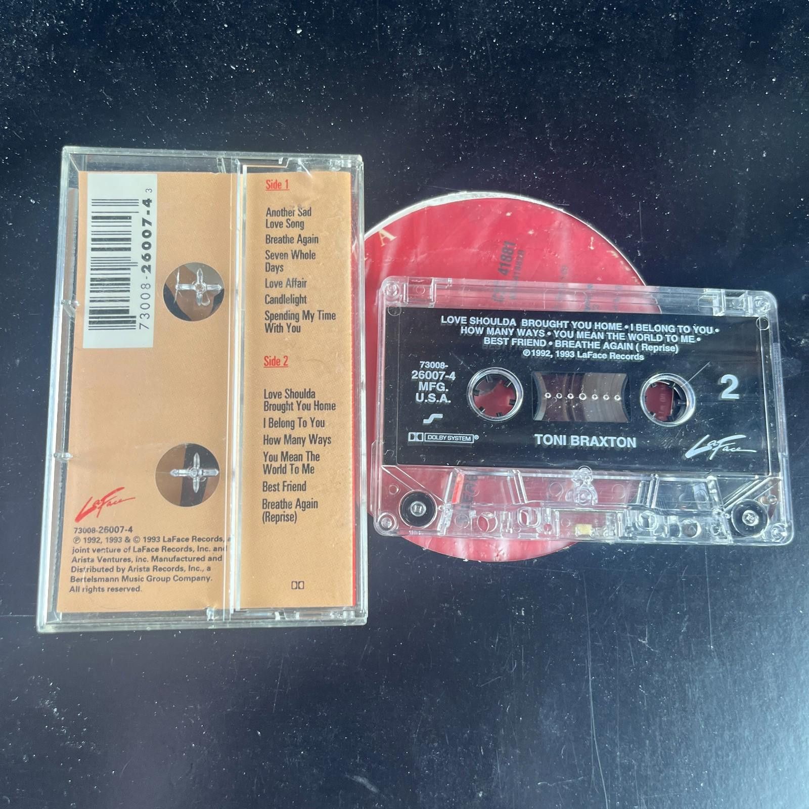 Other Toni Braxton Self Titled Debut Cassette 1993 LaFace Size ONE SIZE - 2 Thumbnail