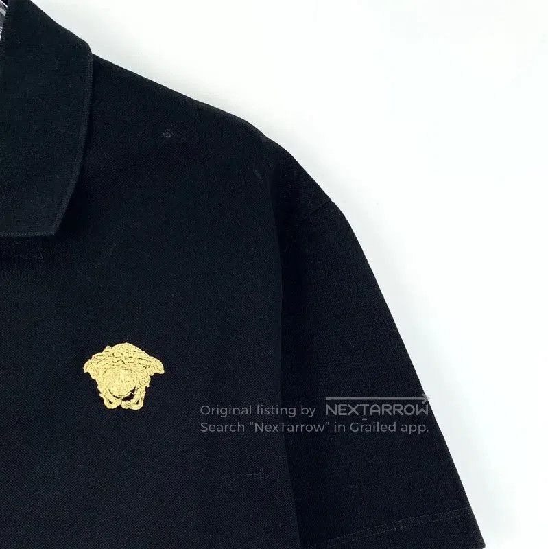 Versace Versace Black Cotton Men's Polo Shirt . Size US M / EU 48-50 / 2 - 3 Thumbnail