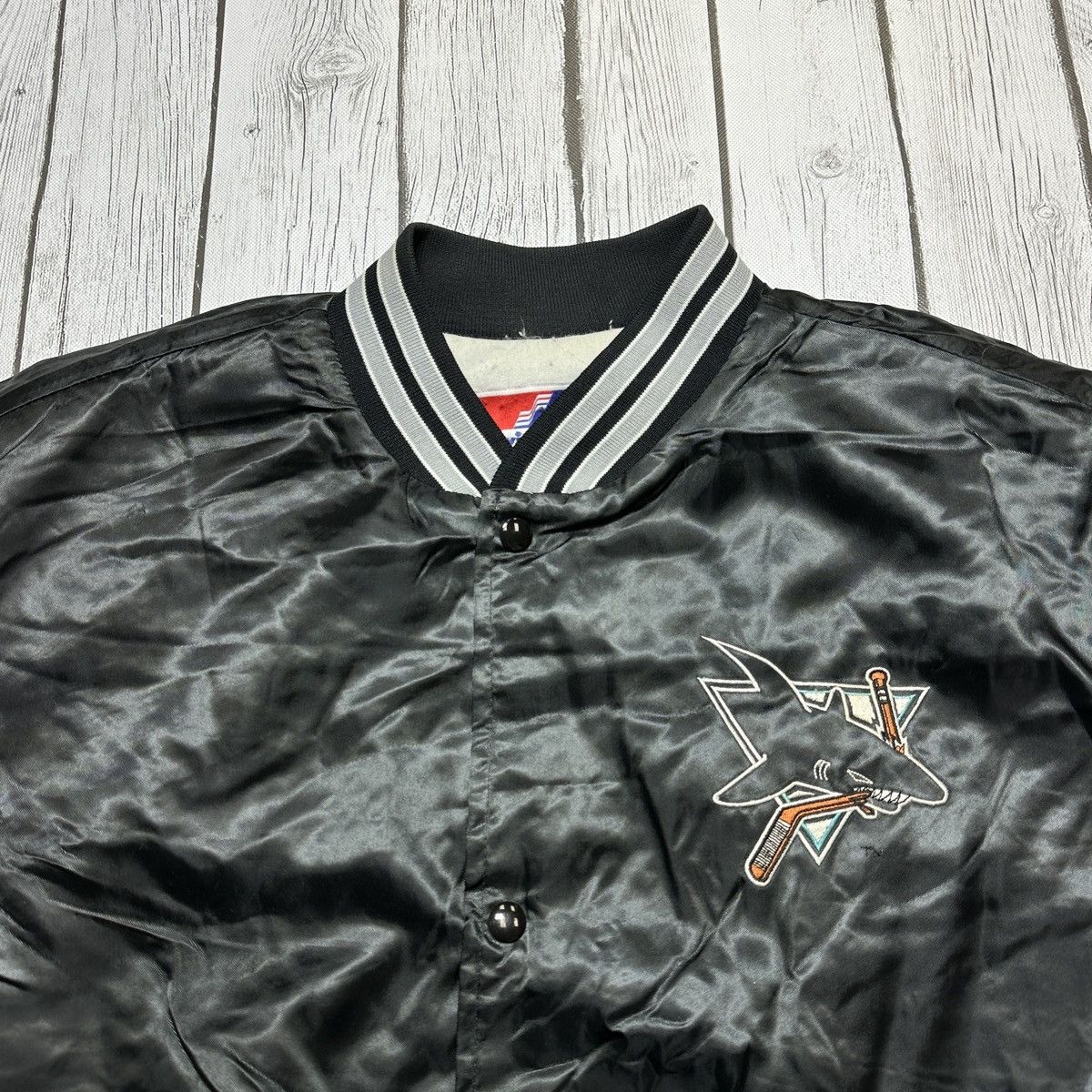 NHL Vintage San Jose Sharks bomber jacket Size US XL / EU 56 / 4 - 3 Thumbnail