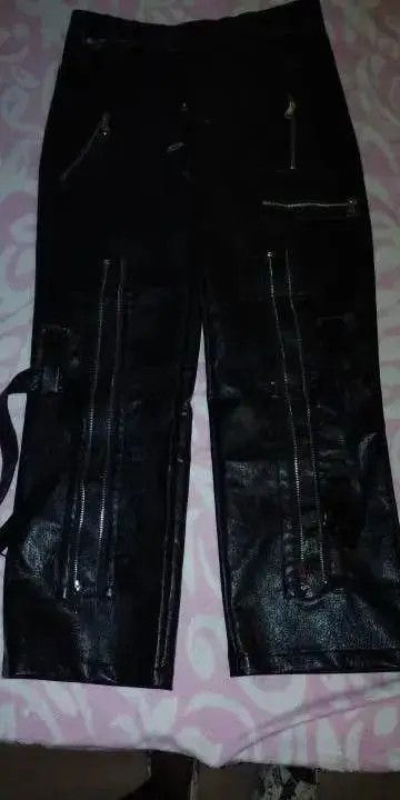 Japanese Brand × Jean Pu Leather Pants with Zippers Belt Size US 32 / EU 48 - 4 Thumbnail