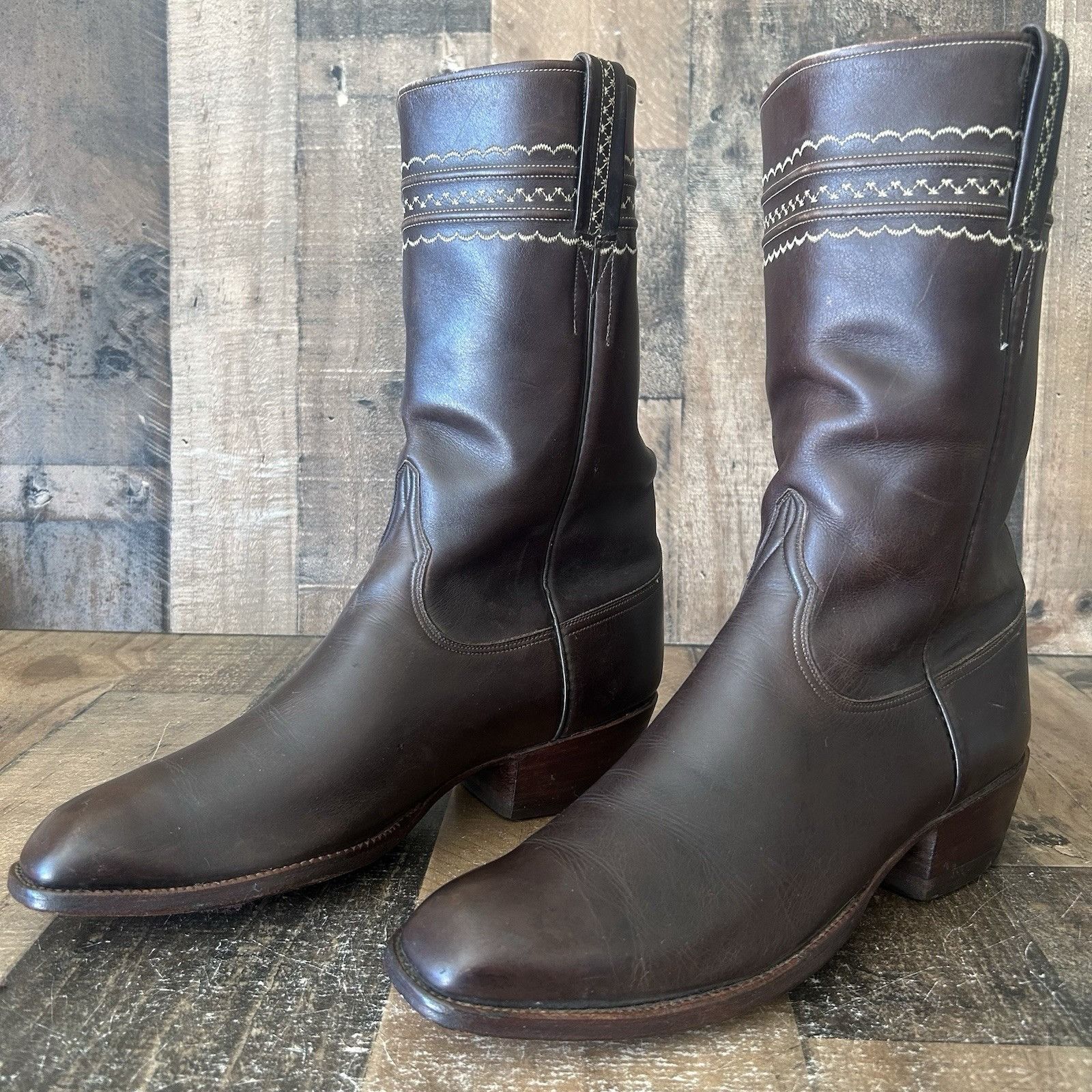 Lucchese Lucchese San Antonio Vintage Cowboy Boots Mens 9.5 EE Size US 9.5 / EU 42-43 - 1 Thumbnail