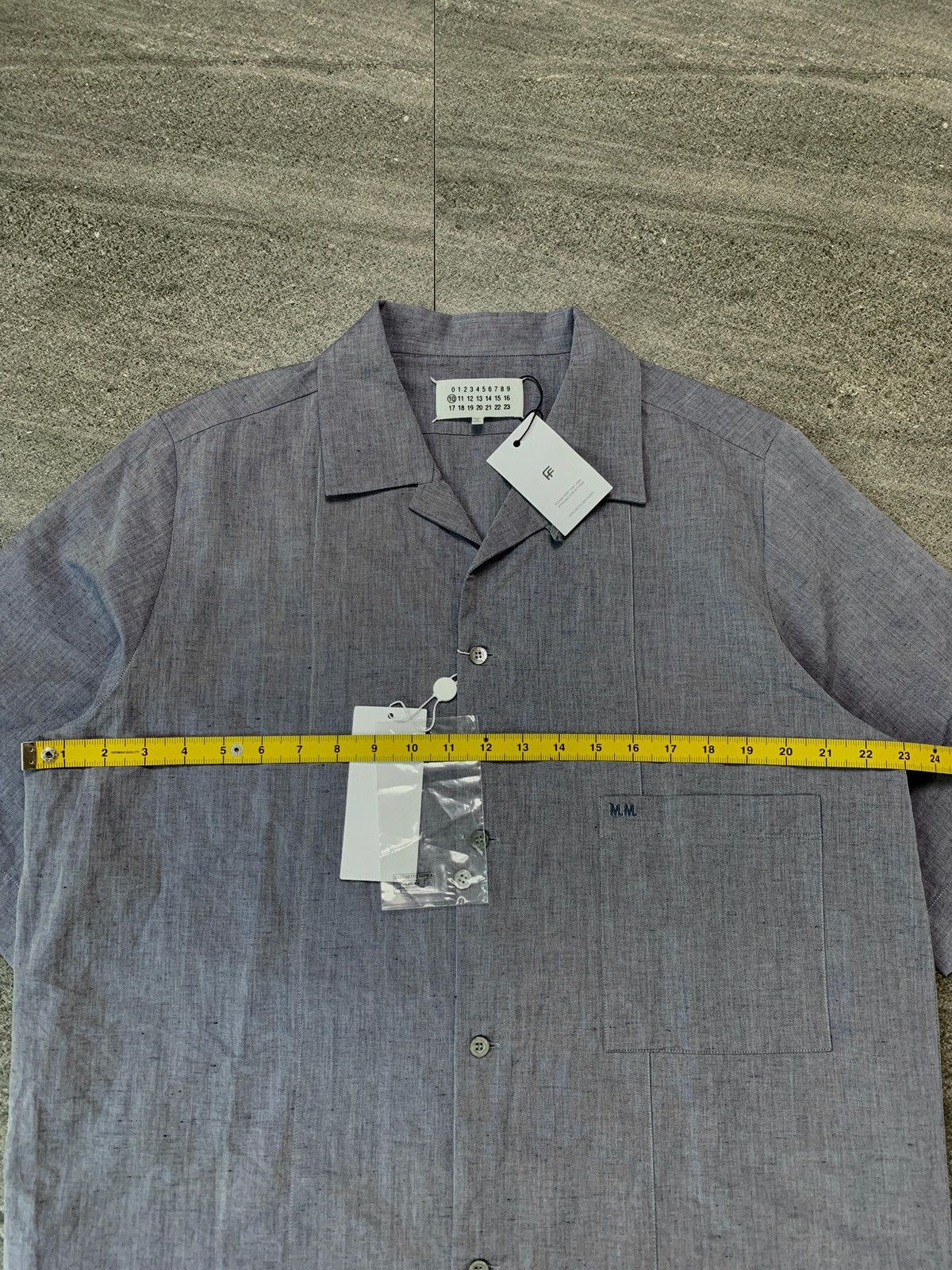Maison Margiela FREE TAX! BNWT MM Embroidery Linen Blend Camp Collar Shirt Size US M / EU 48-50 / 2 - 17 Thumbnail