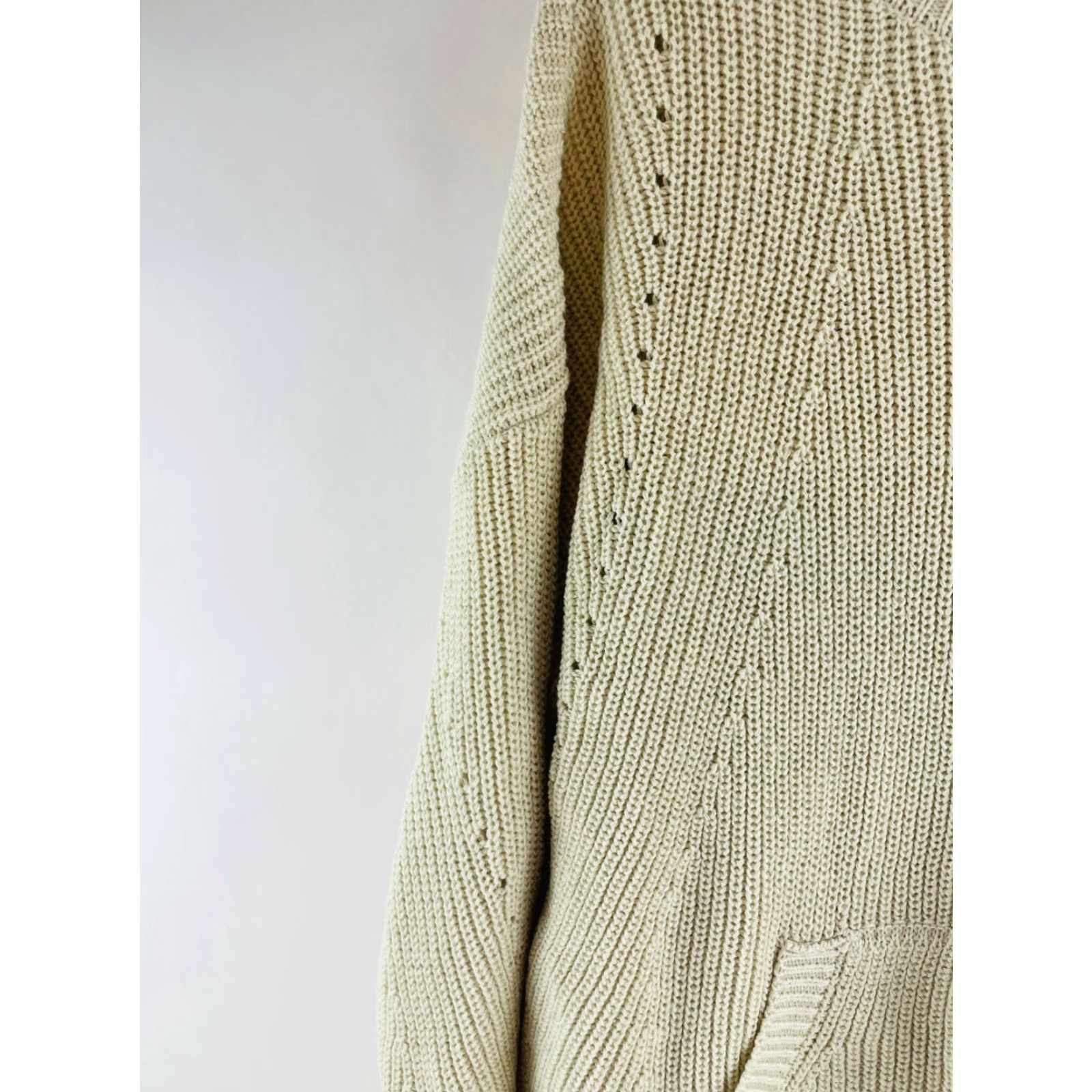 Vintage RDI Sweater Women’s Size S Oversized Cream Mock Neck Drawstring Pullover NWT Size S / US 4 / IT 40 - 5 Thumbnail
