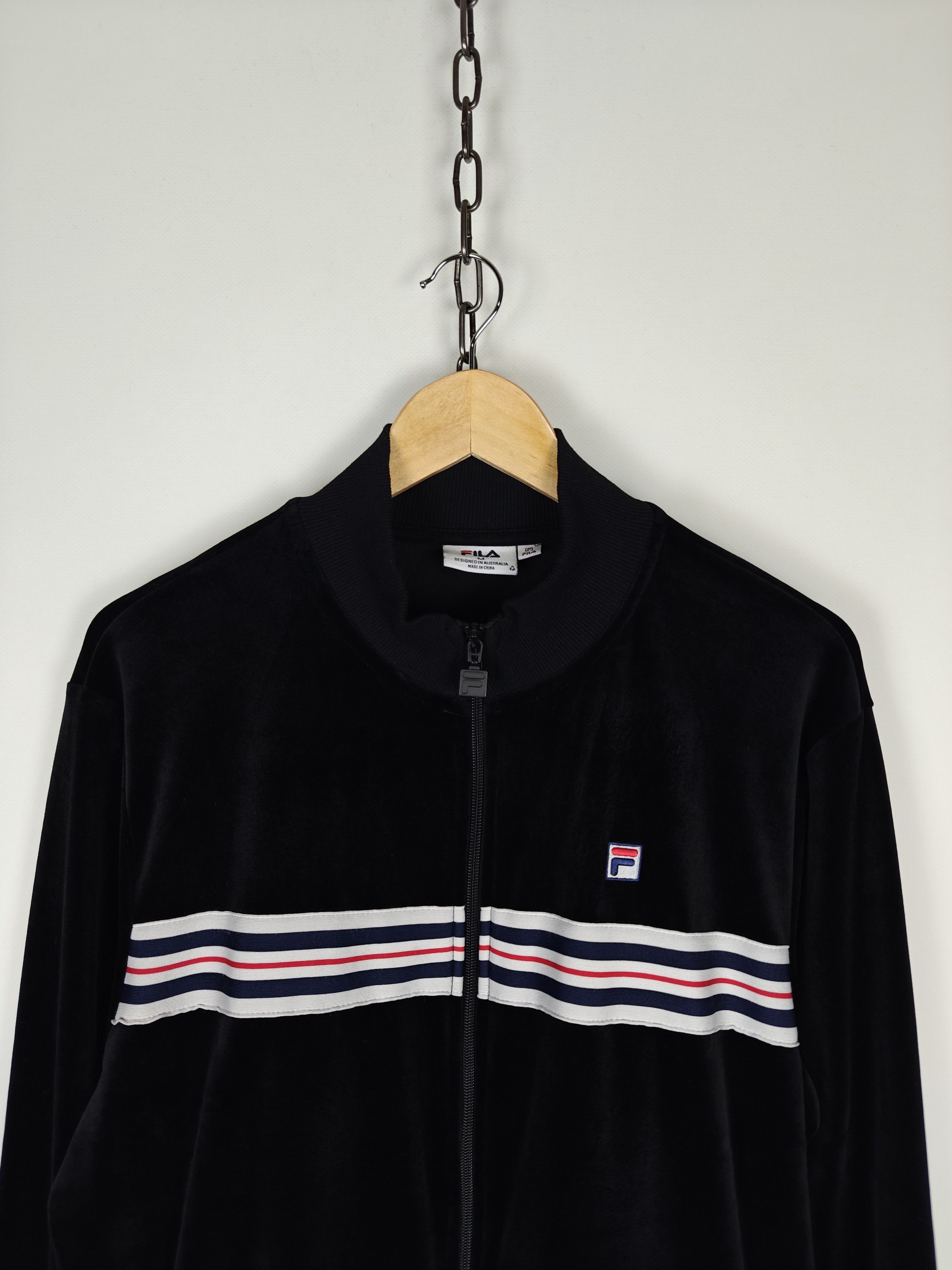 Fila Fila Velour Track Top Jacket Casual Black size M Size US M / EU 48-50 / 2 - 2 Thumbnail