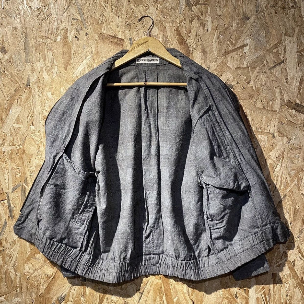 Pierre Balmain × Vintage Pierre Balmain Checked Basic Logo Jacket - Harrington Style Size US M / EU 48-50 / 2 - 3 Thumbnail