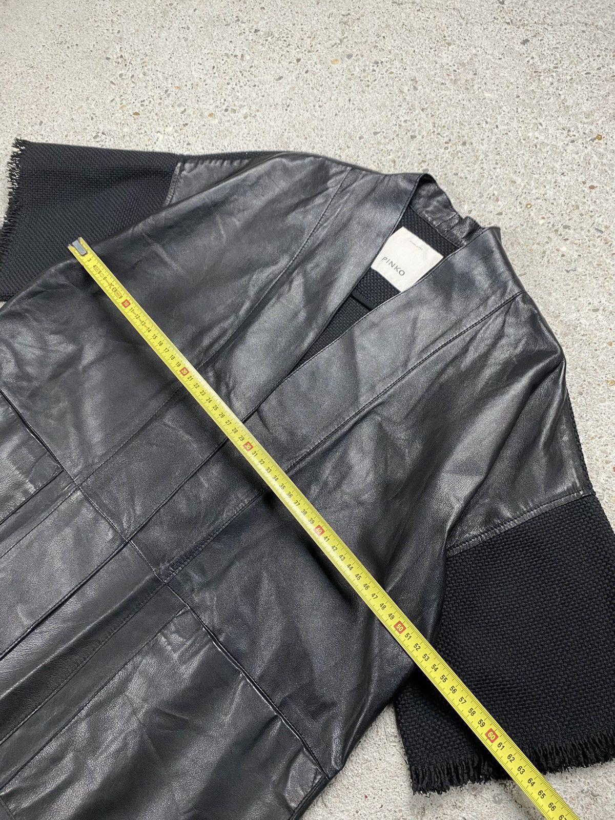 Pinko Pinko kimono lamb leather jacket vest luxury black Size S / US 4 / IT 40 - 12 Thumbnail
