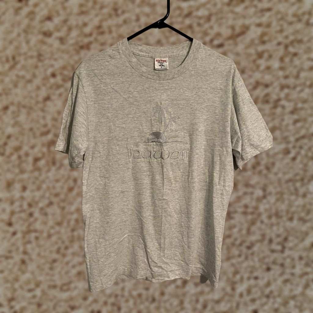 Vintage VINTAGE Heather Gray Single Stitch Hawaii Palm Tree Made in USA T-Shirt Adult M Size US M / EU 48-50 / 2 - 1 Thumbnail