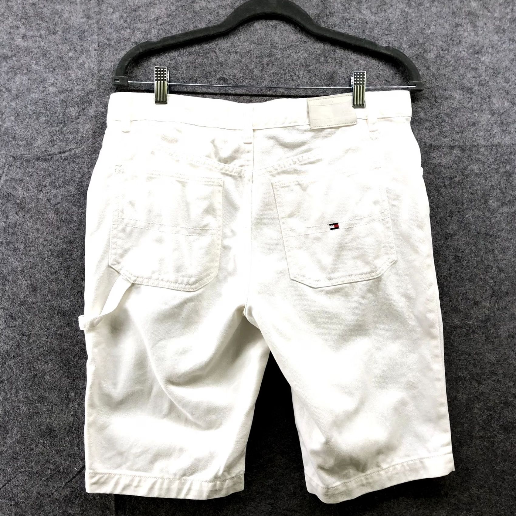 Tommy Hilfiger VINTAGE Tommy Hilfiger Carpenter Jeans Shorts Womens Size 10 White Y2K 2000s Size 32" / US 10 / IT 46 - 2 Thumbnail