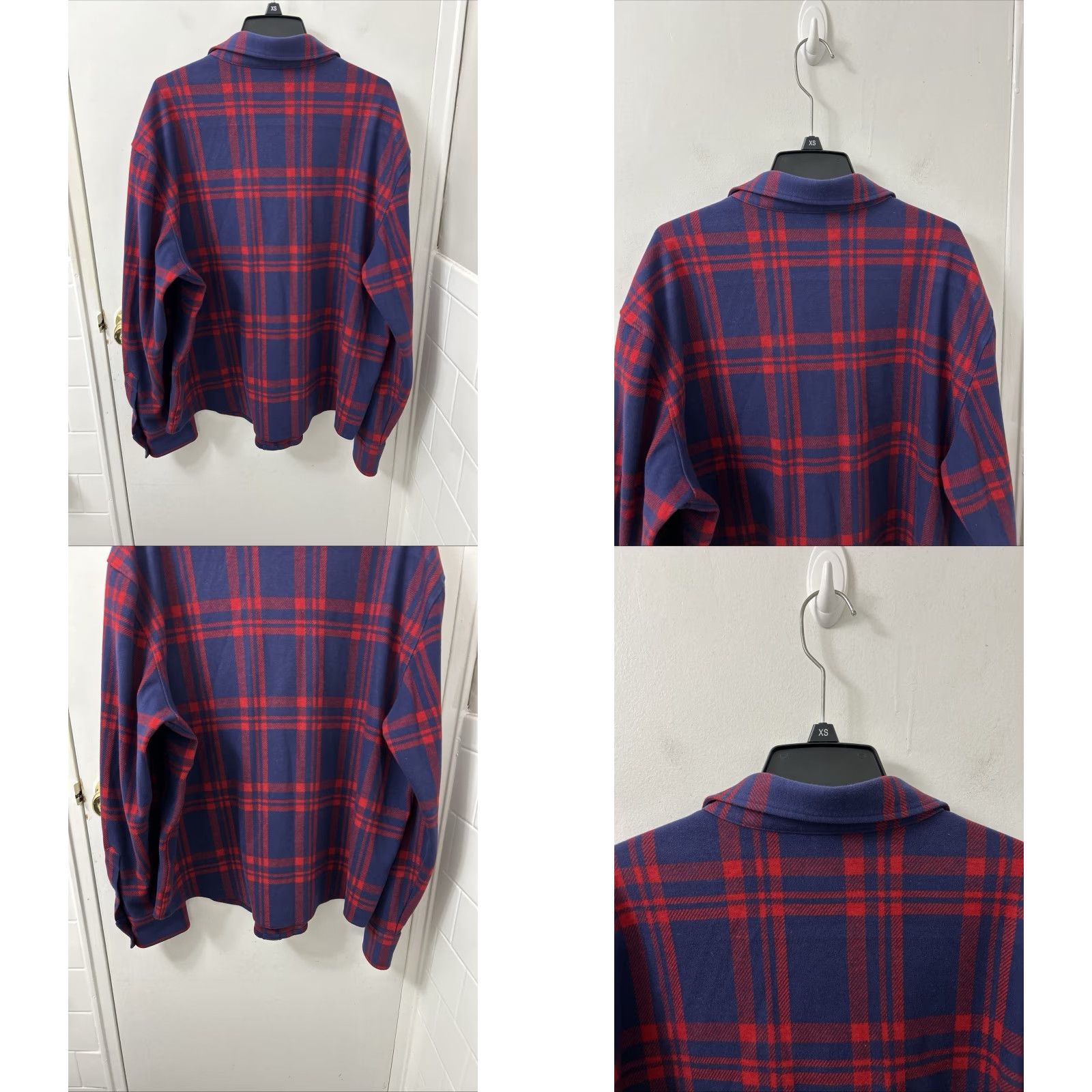 Vintage FAIR HARBOR Dunewood Flannel Shirt Womens XL Blue Red Plaid Button-Up Size XL / US 12-14 / IT 48-50 - 8 Thumbnail