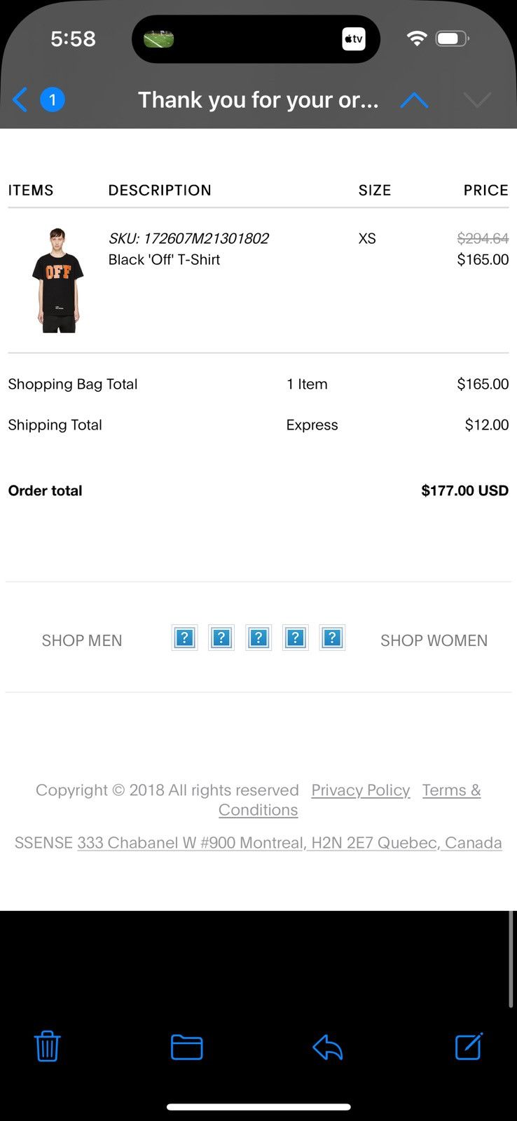 Off-White Off White I just was thinking S/S Tee Shirt black XS Size US XS / EU 42 / 0 - 7 Thumbnail