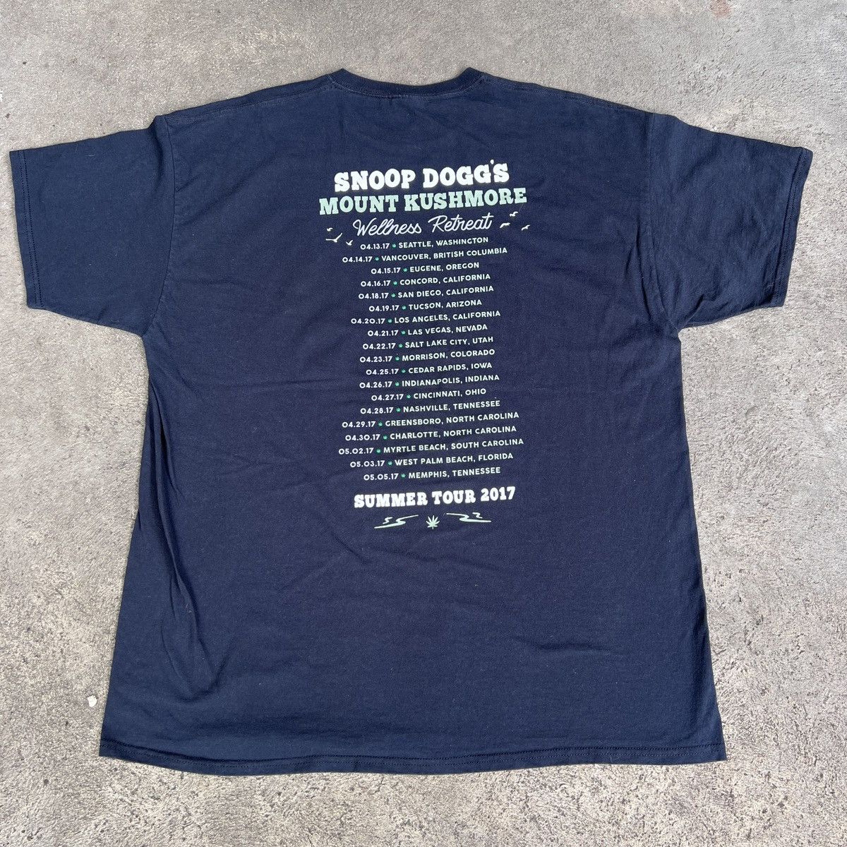 Rap Tees 2017 Snoop Dogg Mount Kushmore Tour Promo Tee 2XL Hiphop Rap Size US XXL / EU 58 / 5 - 4 Thumbnail