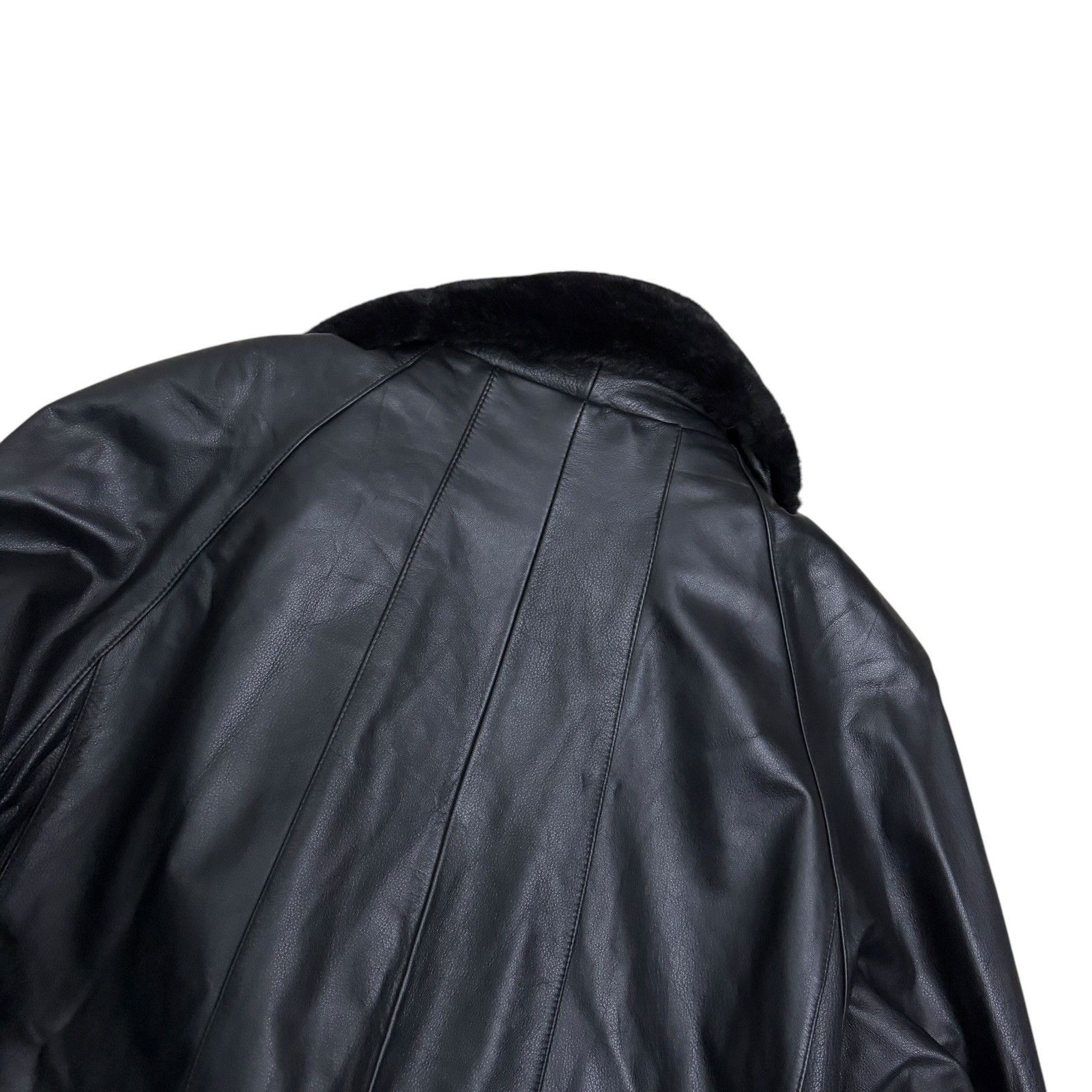 Wilsons Leather WILSONS LEATHER Faux Fur Leather Winter Trench Coat 2XL Size XXL / US 16-18 / IT 52-54 - 7 Thumbnail