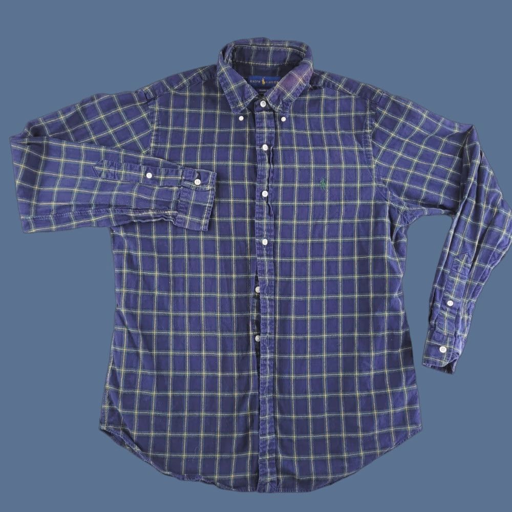 Polo Ralph Lauren Polo Ralph Lauren Shirt Mens L Flannel Blue Green Long Sleeve Button Casual Size US L / EU 52-54 / 3 - 1 Thumbnail