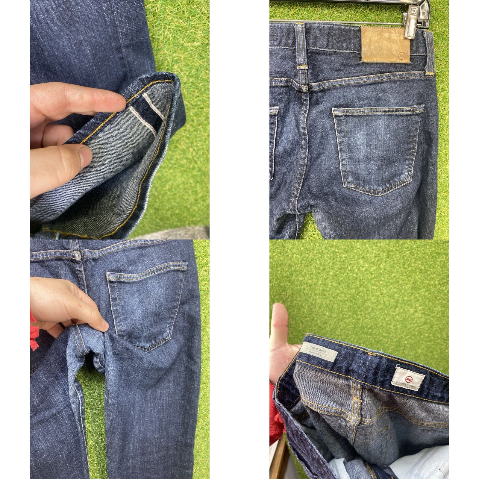 Nomad AG Adriano Goldschmied Jeans Mens Slim 30x33 The Nomad Selvedge 2000s Blue Denim Casual USA 00s Mens Jeans Size US 30 / EU 46 - 8 Thumbnail
