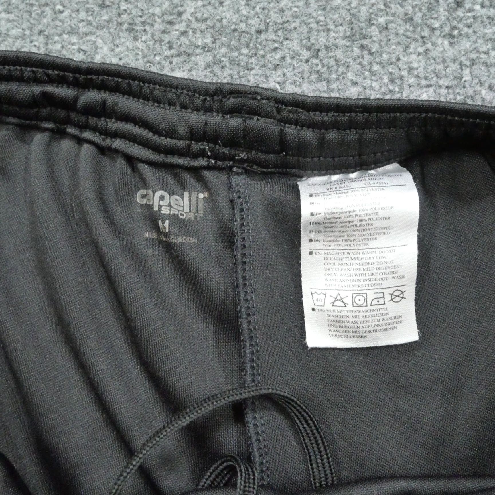 Vintage Capelli Short Mens Medium Black Athletic CS Dry Shorts Drawstring Inseam 4 in. Athletic Mens Summer Cotton Polyester Capelli Sports Size US 32 / EU 48 - 4 Thumbnail