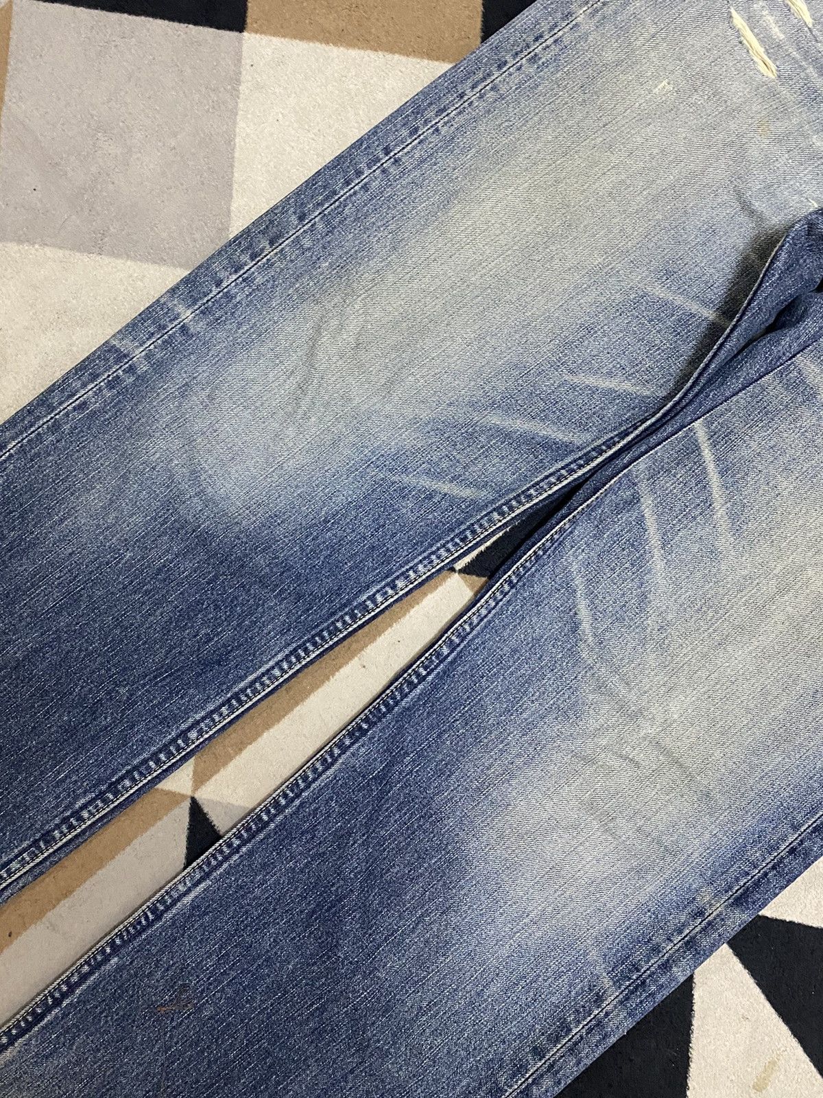 Levi's Vintage Clothing Vintage Levis 503 Blue Wash Trash Distressed Jeans Size US 30 / EU 46 - 5 Thumbnail