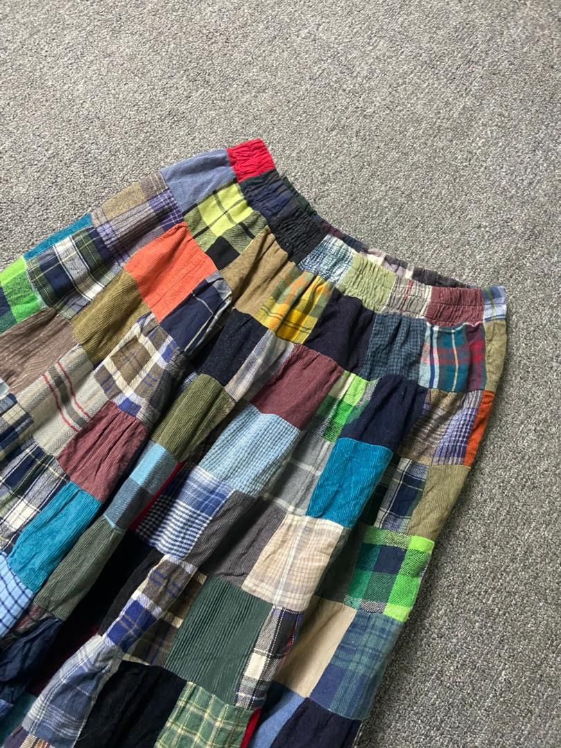 Kapital Unbranded Bohemian Style Patchwork Flare Skirt (183) Size 27" / US 4 / IT 40 - 8 Thumbnail