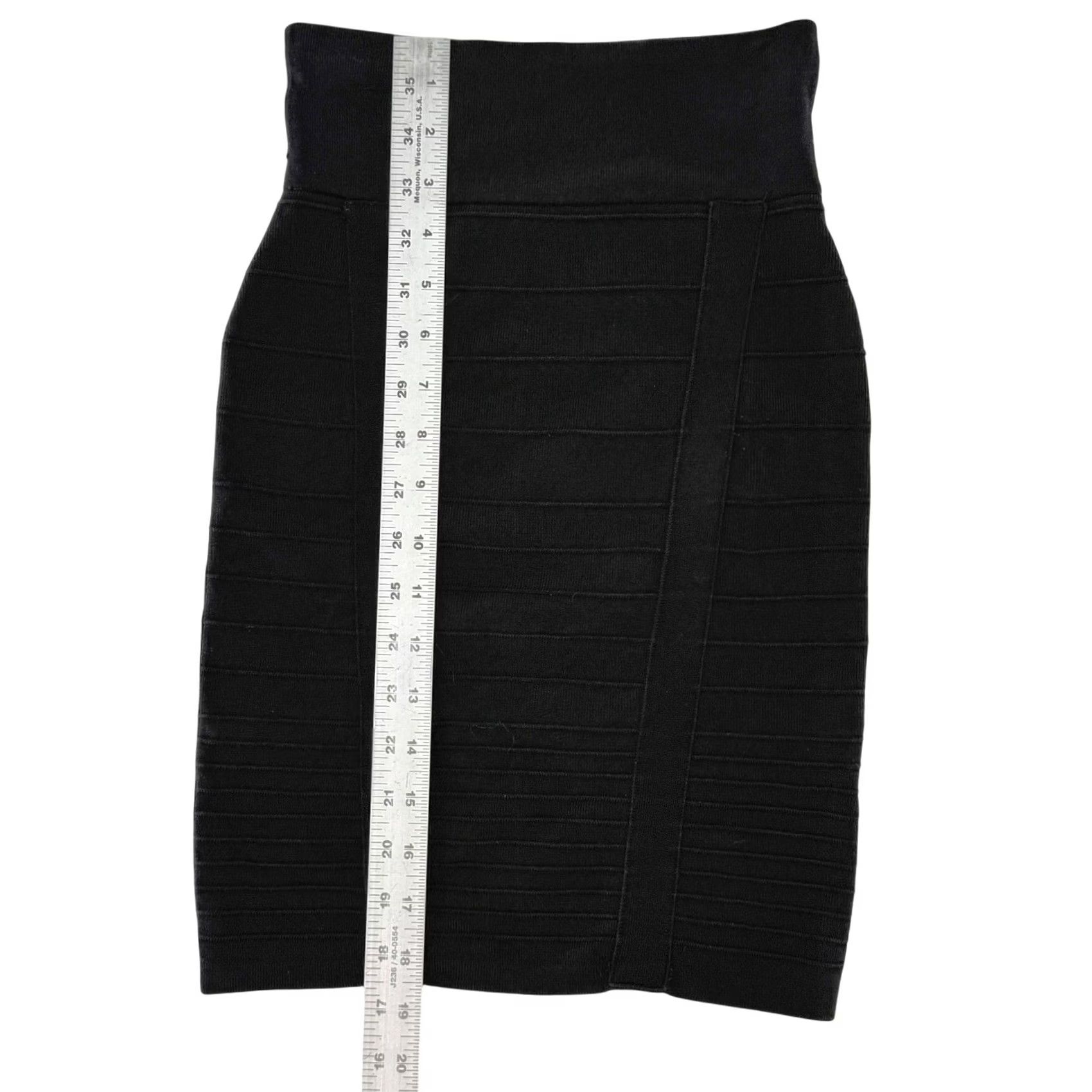 Vintage VINTAGE Rock Republic Skirt Womens XS Black Bandage Mini Knee Length High Rise Stretch Spandex Knit Casual Party/Cocktail Womens XS Size 26" / US 2 / IT 38 - 5 Thumbnail