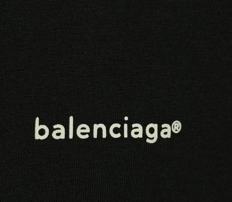 Balenciaga Balenciaga Chest Logo Black Casual Short Sleeve Size US M / EU 48-50 / 2 - 2 Thumbnail