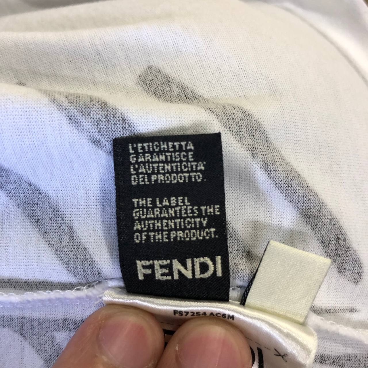 Fendi Fendi Joshua Vides Illustration print Embroidered tee Size US XS / EU 42 / 0 - 6 Thumbnail