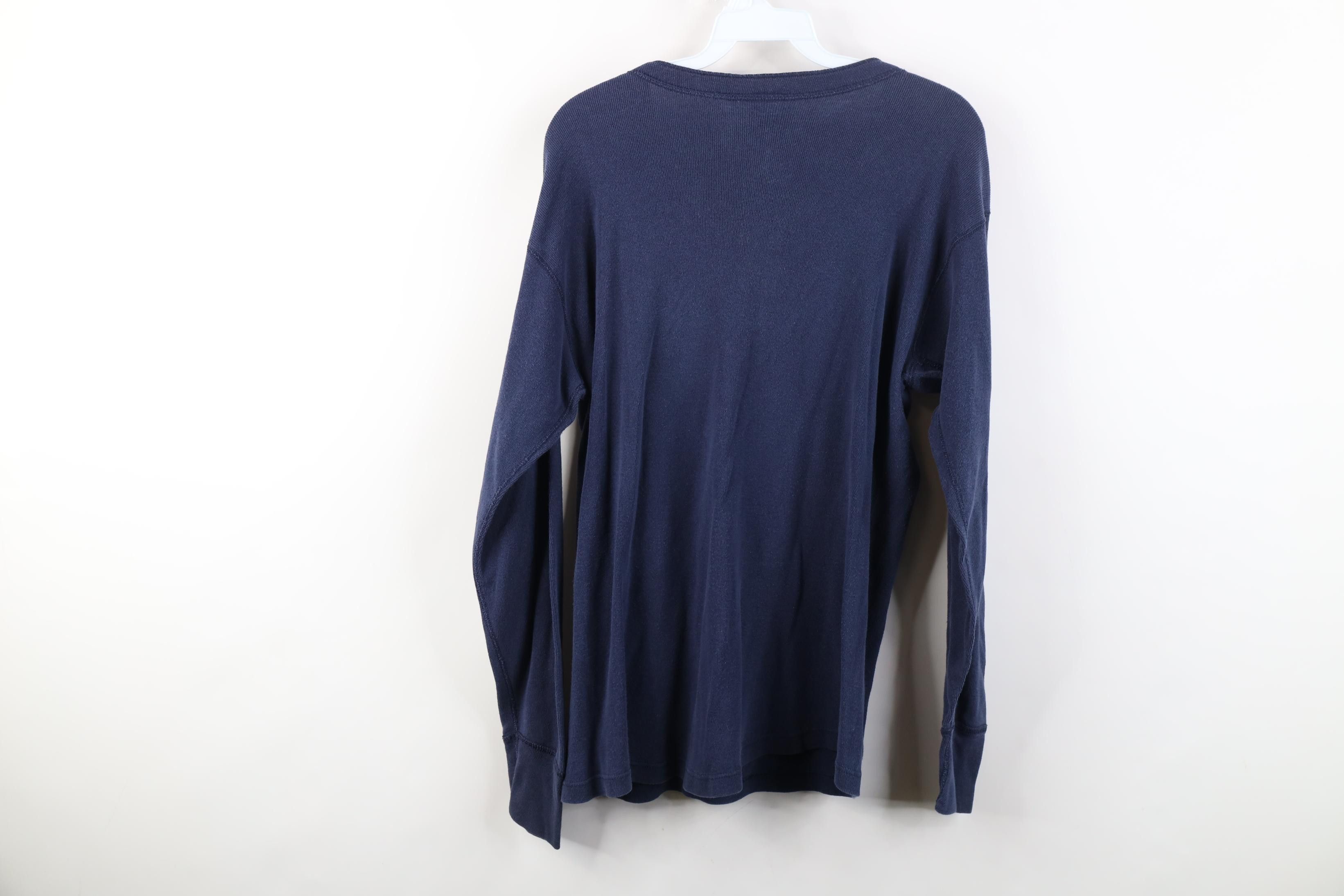 Vintage Vintage 70s Streetwear Ribbed Knit Thermal Henley T-Shirt Size US L / EU 52-54 / 3 - 10 Thumbnail