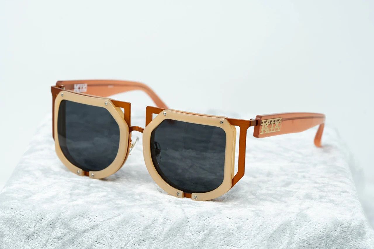 KTZ KTZ Sunglasses Special Beige Orange and Dark Grey Size ONE SIZE - 3 Thumbnail