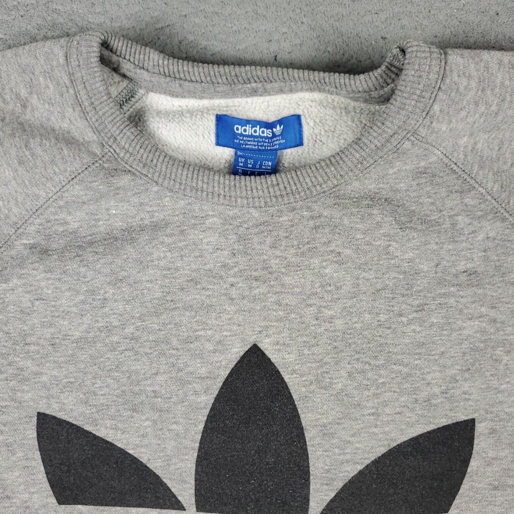 Adidas Adidas Mens Medium Gray Sweater Pullover Mock Neck Long Sleeve Casual Sports Style Size US M / EU 48-50 / 2 - 2 Thumbnail