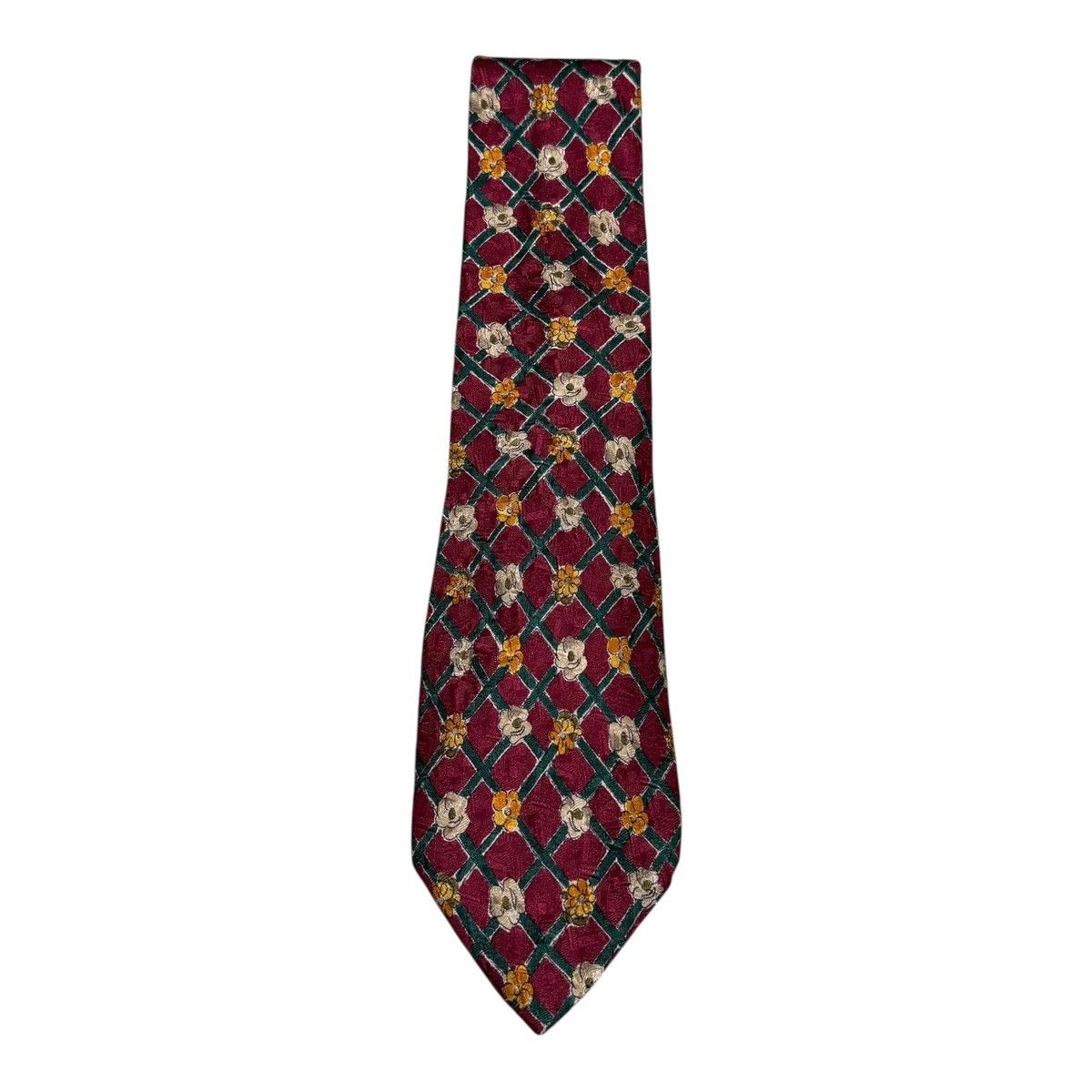Givenchy Givenchy Red Patterned Floral 100% Silk Men’s Tie 58.5x4 Size ONE SIZE - 1 Thumbnail