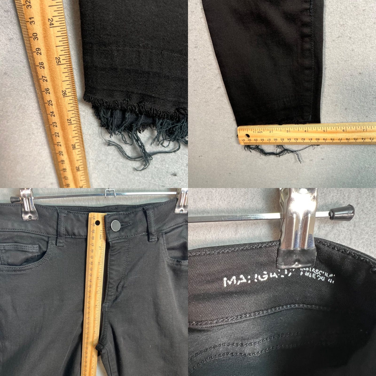 DL1961 DL1961 Margaux Instasculpt Ankle Skinny Jeans Black Raw Hem Size 26 Womens Jeans Size 26" / US 2 / IT 38 - 8 Thumbnail